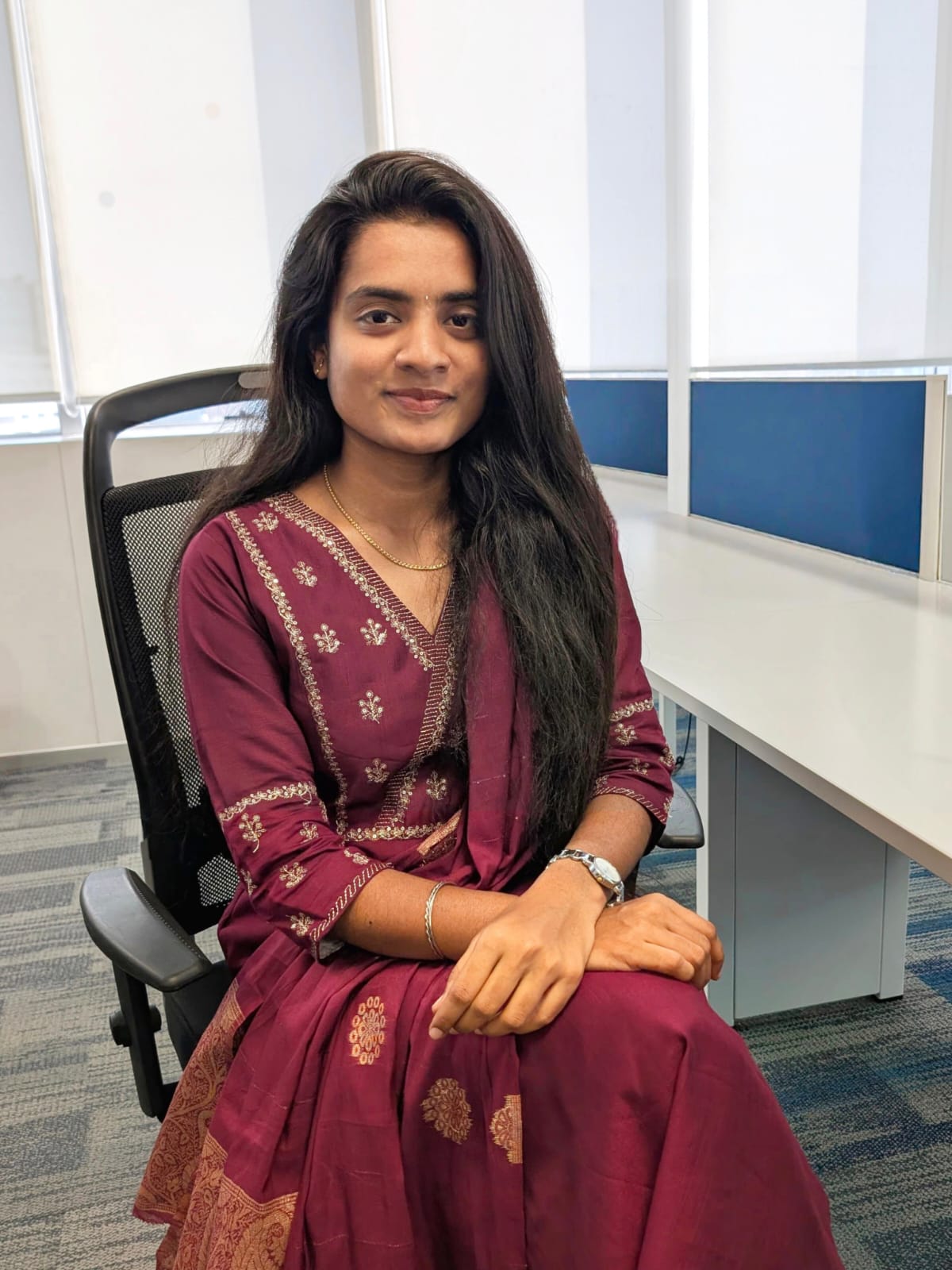 Image of Ms. Yamini, who secured 2nd rank in B.Com (Accounting & Finance) during 2025 at Seshadripuram College, the Best Commerce College in Bangalore, India.